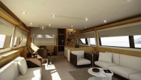 Ferretti 800 Super Yacht - Salon and Dining Area